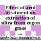 Effect of acid treatment on extraction of silica from cogon grass by using C6H8O7 and HCL Acid