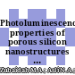 Photoluminescence properties of porous silicon nanostructures (PSiNS) with optimum electrolyte volume ratio of photo-electrochemical anodization
