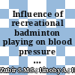 Influence of recreational badminton playing on blood pressure and cognitive function in the elderly: a cross-sectional analysis with playing time-stratified sampling