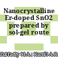 Nanocrystalline Er-doped SnO2 prepared by sol-gel route