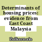 Determinants of housing prices: evidence from East Coast Malaysia