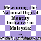 Measuring the National Digital Identity Initiative in Malaysia: A Pilot Study with Rasch Measurement