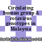 Circulating human group A rotavirus genotypes in Malaysia