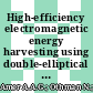 High-efficiency electromagnetic energy harvesting using double-elliptical metasurface resonators