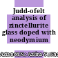 Judd-ofelt analysis of zinctellurite glass doped with neodymium nanoparticles