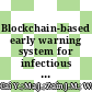 Blockchain-based early warning system for infectious diseases: Integrating risk metrics for complex networks