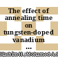 The effect of annealing time on tungsten-doped vanadium dioxide by using sol-gel spin coating method