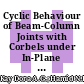Cyclic Behaviour of Beam-Column Joints with Corbels under In-Plane Lateral Loads