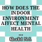 HOW DOES THE INDOOR ENVIRONMENT AFFECT MENTAL HEALTH WHEN WORKING REMOTELY?