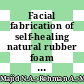 Facial fabrication of self-healing natural rubber foam based on zinc thiolate ionic networks