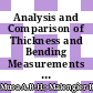 Analysis and Comparison of Thickness and Bending Measurements from Fabric Touch Tester (FTT) and Standard Methods