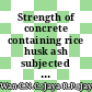 Strength of concrete containing rice husk ash subjected to sodium sulfate solution via wetting and drying cyclic